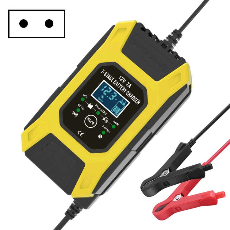 FOXSUR Car / Motorcycle Repair Charger 12V 7A 7-stage + Multi-battery Mode Lead-acid Battery Char...