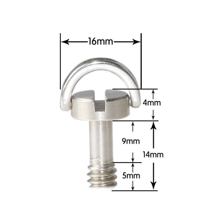 BEXIN LS095 2 PCS D Ring Screws Camera Plate Mount 1/4 inch Quick Release Screws
