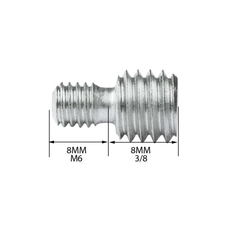 BEXIN LS037 2 PCS M6 to 3/8 inch Conversion Screws Adapter Camera Screws