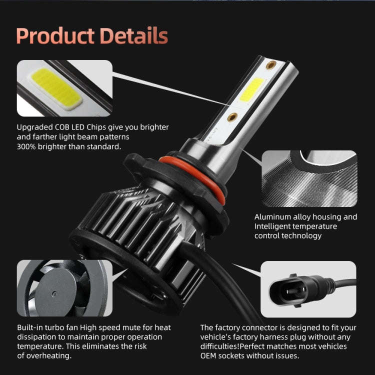 F2 9005 / HB3 / H10 2 PCS DC9-36V / 25W / 6000K / 2500LM IP68 Waterproof Car LED Headlight(Cold W...