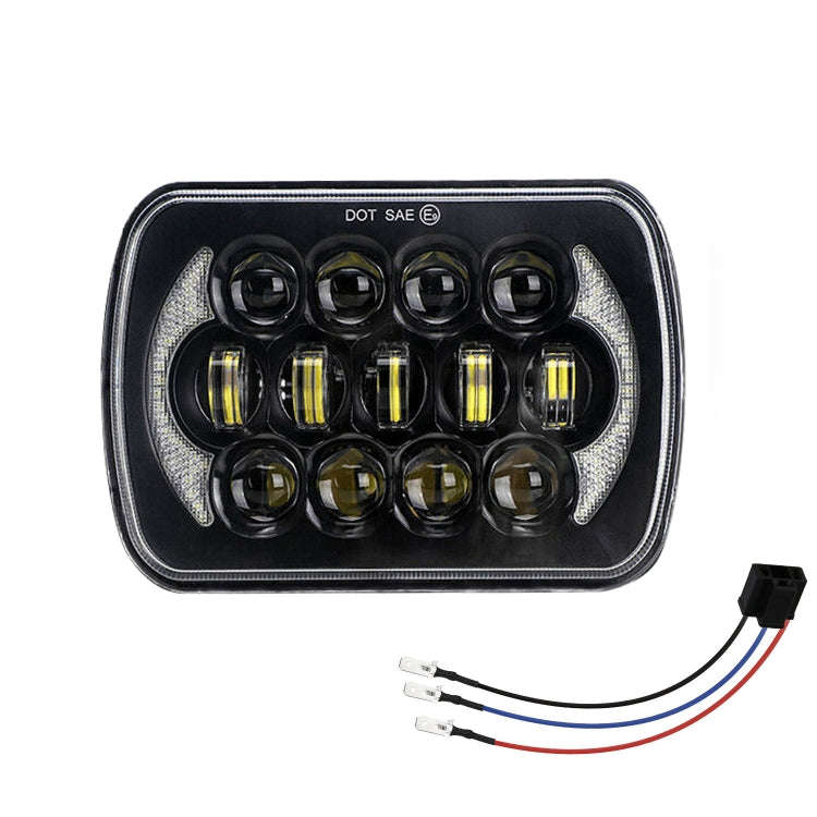 7 inch(5X7)/(7X6) H4 DC 9V-30V 30000LM 300W 8LEDs Car Square Shape LED Headlight Lamps for Jeep W...