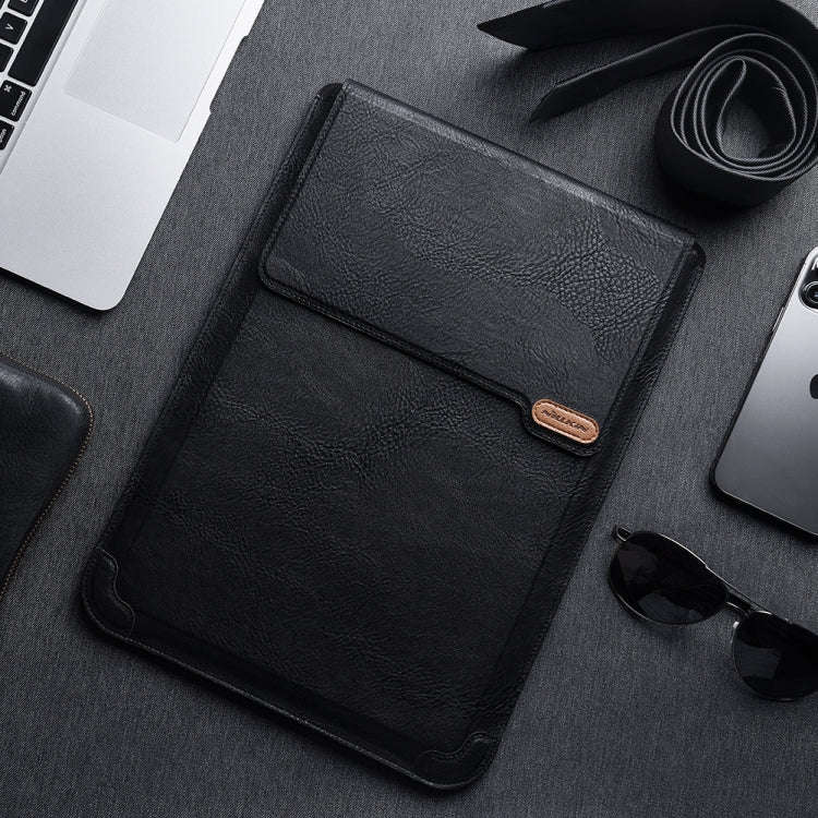 NILLKIN Water Wave Texture Versatile Laptop Sleeve For 14.0 inch and Below(Brown)