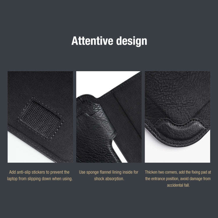 NILLKIN Water Wave Texture Versatile Laptop Sleeve For 16.0 inch and Below(Black)
