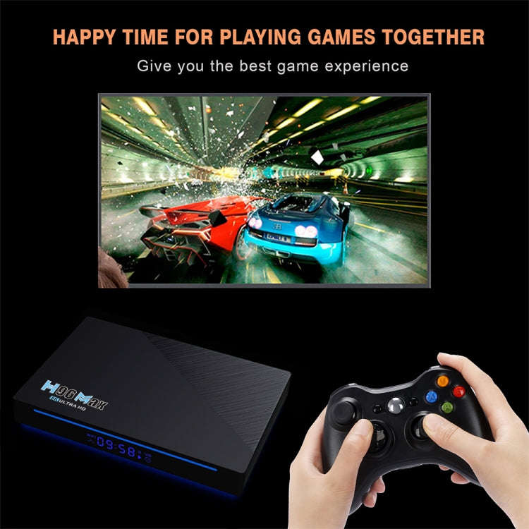 H96 Max 8K Smart TV BOX Android 11.0 Media Player with Remote Control, Quad Core RK3566, RAM: 4GB...