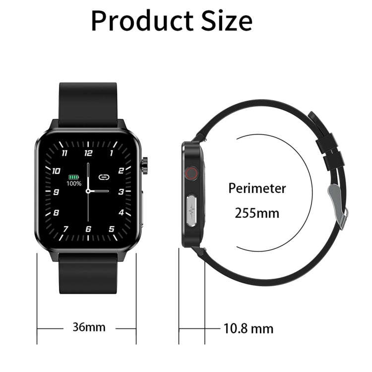 E86 1.7 inch TFT Color Screen IP68 Waterproof Smart Watch, Support Blood Oxygen Monitoring / Body...