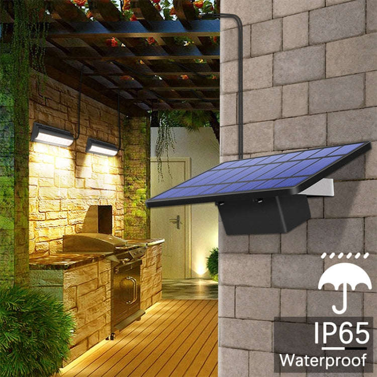 Pull-Switch 2 in 1 Solar Light 60-LEDs Landscape Courtyard Wall Lamp, Light Color:White Light(Bla...