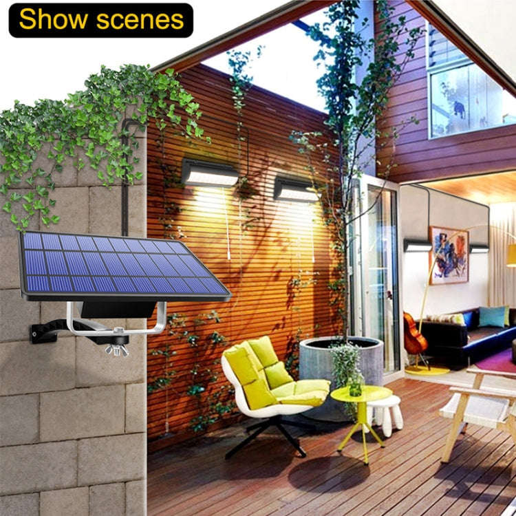 Pull-Switch 2 in 1 Solar Light 60-LEDs Landscape Courtyard Wall Lamp, Light Color:White Light(Bla...
