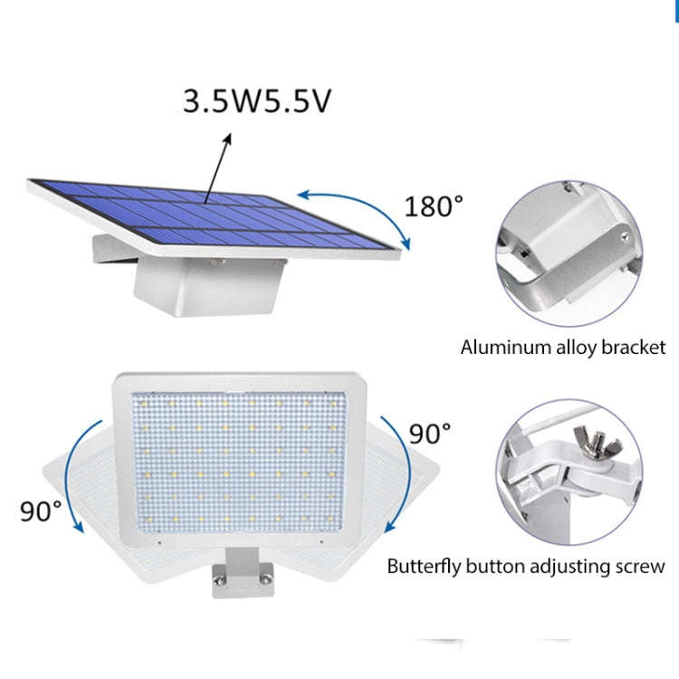 48 LED Detachable Solar Light IP65 Waterproof Outdoor Courtyard LED Street Lamp, Light Color:Warm...