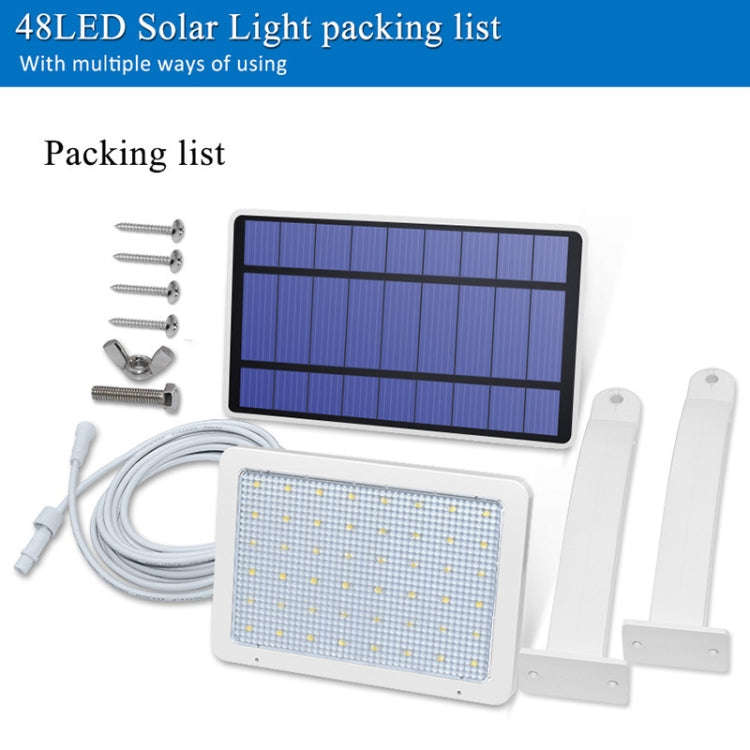 48 LED Detachable Solar Light IP65 Waterproof Outdoor Courtyard LED Street Lamp, Light Color:Warm...