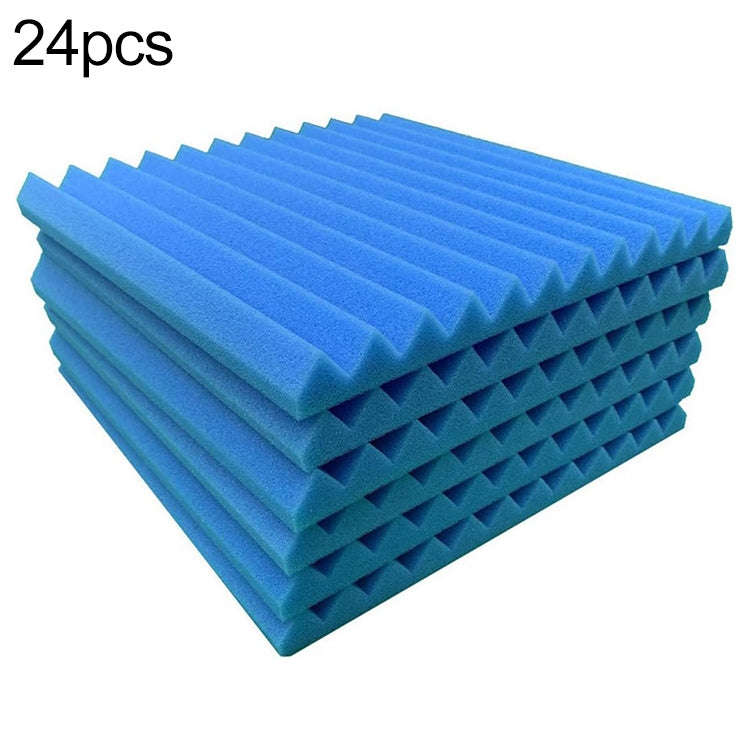 24pcs / Pack 30x30x2.5cm Triangular Groove Style Recording Studio Drum Video Room Sound Insulatio...