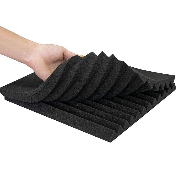 24pcs / Pack 30x30x2.5cm Triangular Groove Style Recording Studio Drum Video Room Sound Insulatio...