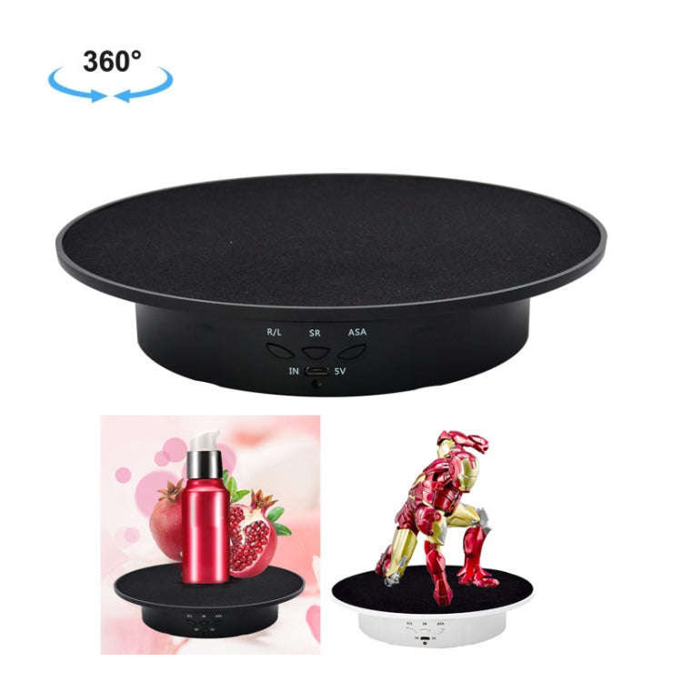 20cm USB Electric Rotating Turntable Display Stand Video Shooting Props Turntable for Photography...