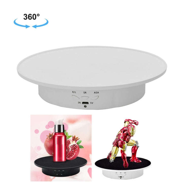 20cm USB Electric Rotating Turntable Display Stand Video Shooting Props Turntable for Photography...