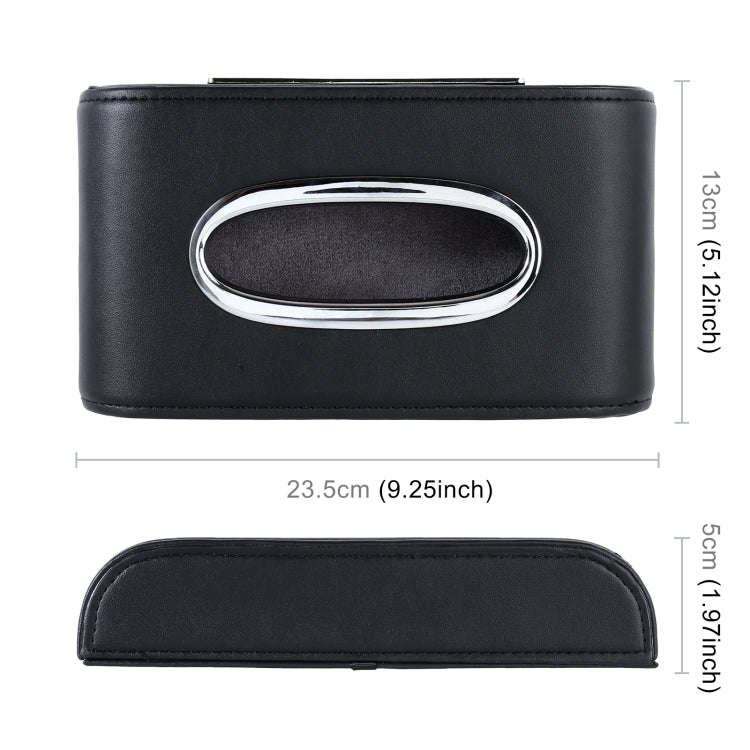 Universal Car Tissue Box with Temporary Parking Phone Number Card(Black)