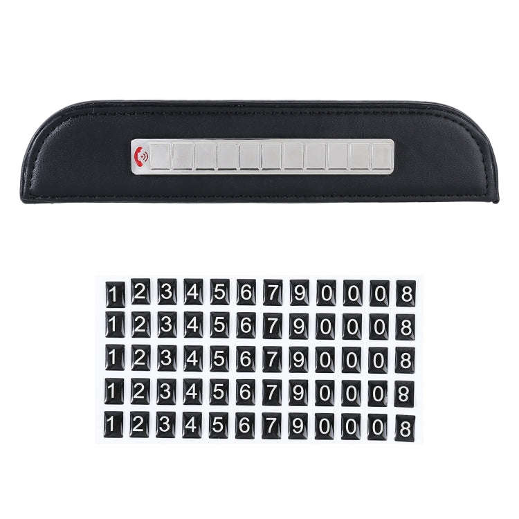 Universal Car Tissue Box with Temporary Parking Phone Number Card(Black)