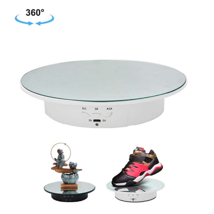 20cm USB Electric Rotating Turntable Display Stand Video Shooting Props Turntable for Photography...