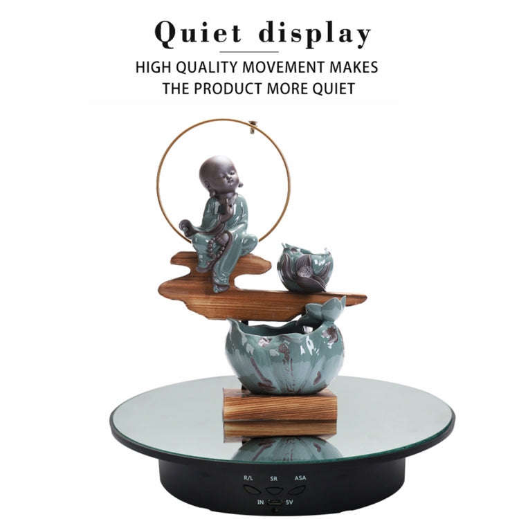 20cm USB Electric Rotating Turntable Display Stand Video Shooting Props Turntable for Photography...