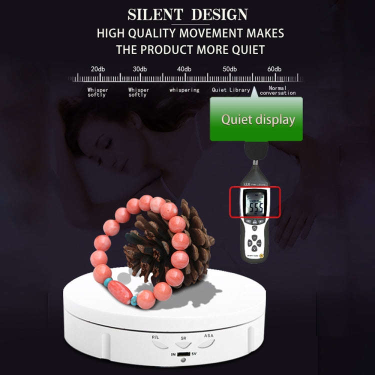 14.6cm USB Electric Rotating Turntable Display Stand Video Shooting Props Turntable for Photograp...