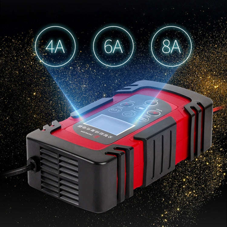 DEMUDA DC-80 Car Battery Charger 12V/24V Intelligent Pulse Repair Type Lead-acid Battery, Plug Ty...