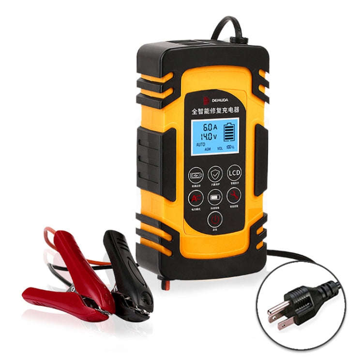 DEMUDA DC-80 Car Battery Charger 12V/24V Intelligent Pulse Repair Type Lead-acid Battery, Plug Ty...