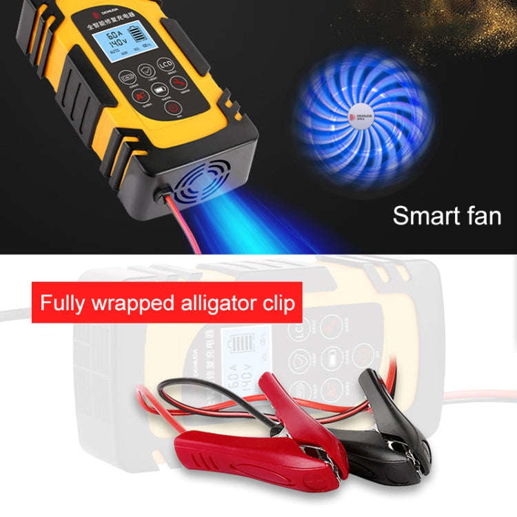 DEMUDA DC-80 Car Battery Charger 12V/24V Intelligent Pulse Repair Type Lead-acid Battery, Plug Ty...