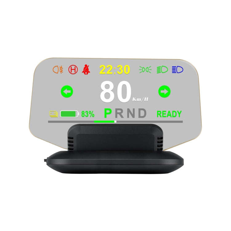T1 5.1 inch Car HUD Head-up Display Overspeed Alarm / Remaining Battery Percentage Display for Te...