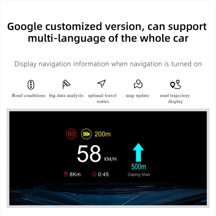 T1 5.1 inch Car HUD Head-up Display Overspeed Alarm / Remaining Battery Percentage Display for Te...
