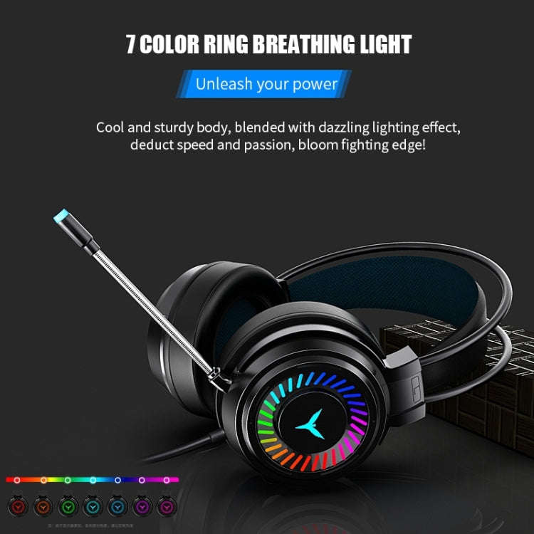 2 PCS G58 Head-Mounted Gaming Wired Headset with Microphone, Cable Length: about 2m, Color:Black ...