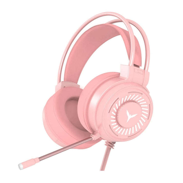 2 PCS G58 Head-Mounted Gaming Wired Headset with Microphone, Cable Length: about 2m, Color:Pink C...