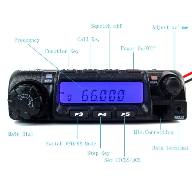 RETEVIS RT-9000D 66-88MHz 200CHS 8 Group Scrambler Car Walkie Talkie