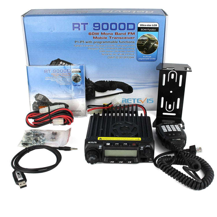 RETEVIS RT-9000D 66-88MHz 200CHS 8 Group Scrambler Car Walkie Talkie