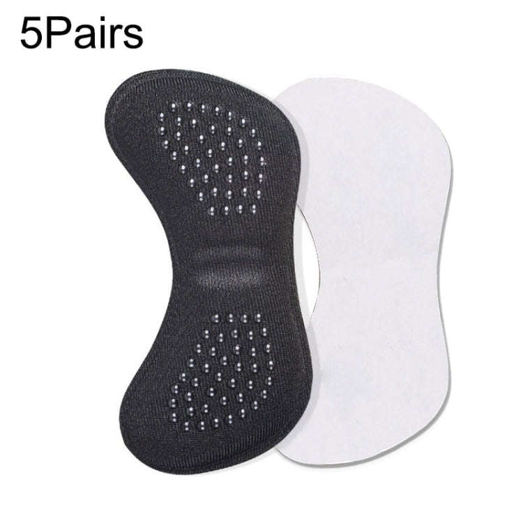 5 Pairs 060 High-heeled Shoes Glue Soft Anti-abrasion Anti-slip Heel Protective Sticker(Black)