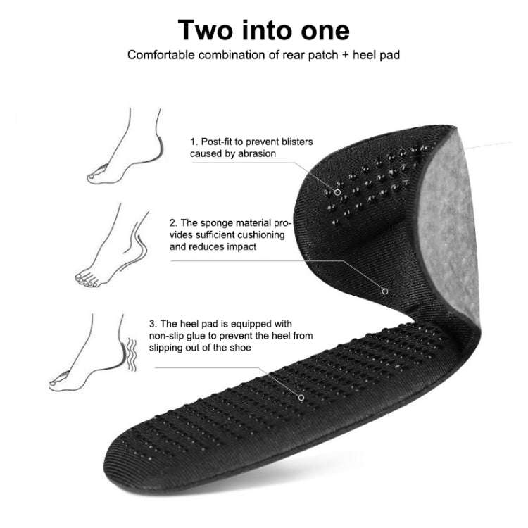 061 High-heeled Shoes Sponge Glue Soft Anti-abrasion Anti-slip Heel Protective Sticker(Black)
