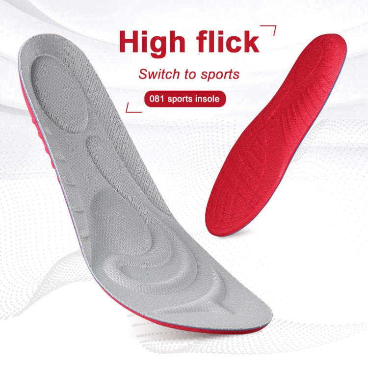 081 Soft Breathable Shockproof Massage Sports Full Insole Shoe-pad, Size:S (230-250mm)(Blue)