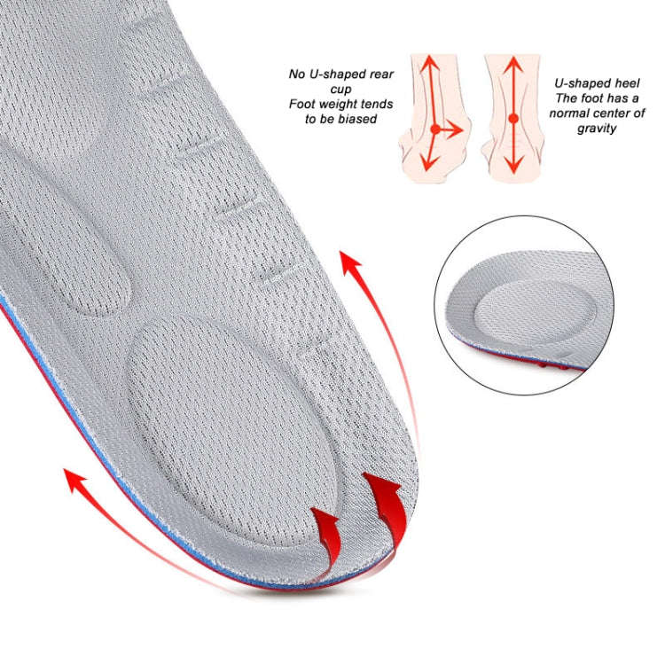 081 Soft Breathable Shockproof Massage Sports Full Insole Shoe-pad, Size:S (230-250mm)(Blue)