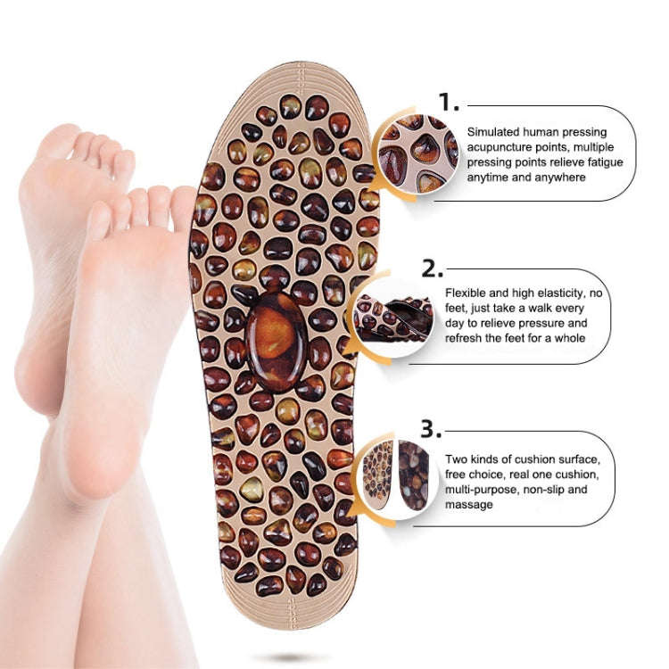 1 Pair Cuttable Imitation Pebbles Massage Insole Shoe-pad, Size:S (225-250mm)