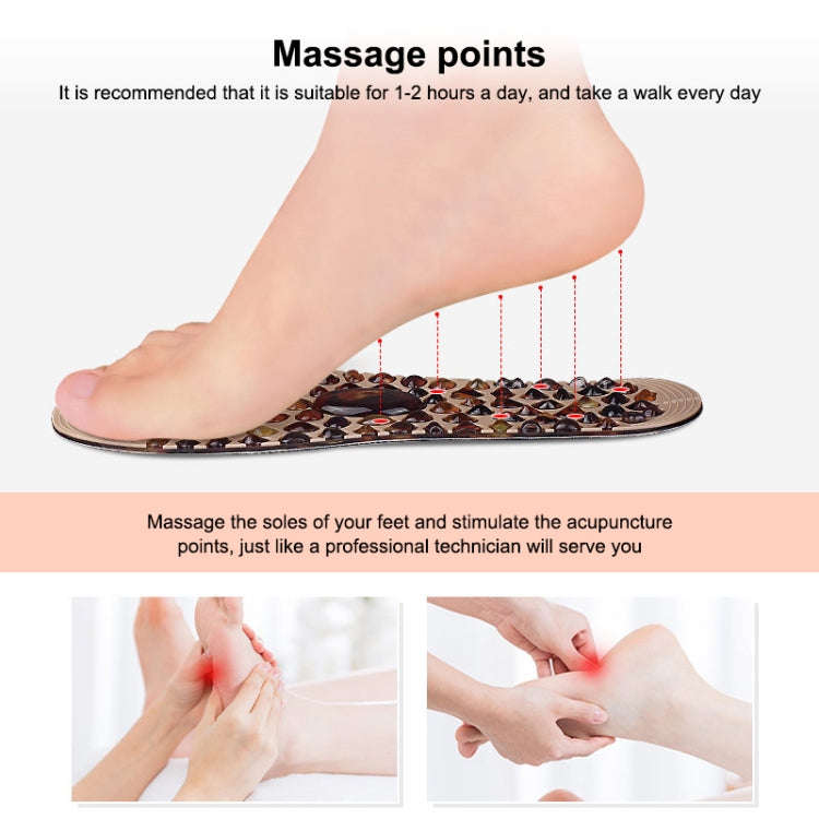1 Pair Cuttable Imitation Pebbles Massage Insole Shoe-pad, Size:S (225-250mm)