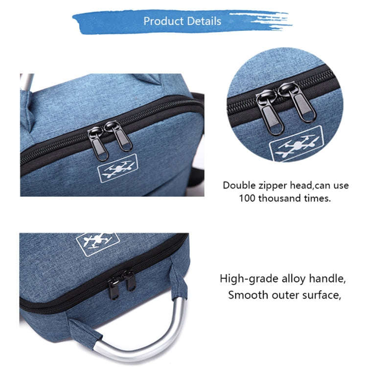 Shockproof Waterproof Single Shoulder Storage Travel Carrying Cover Case Box for DJI Air 2S(Blue+...