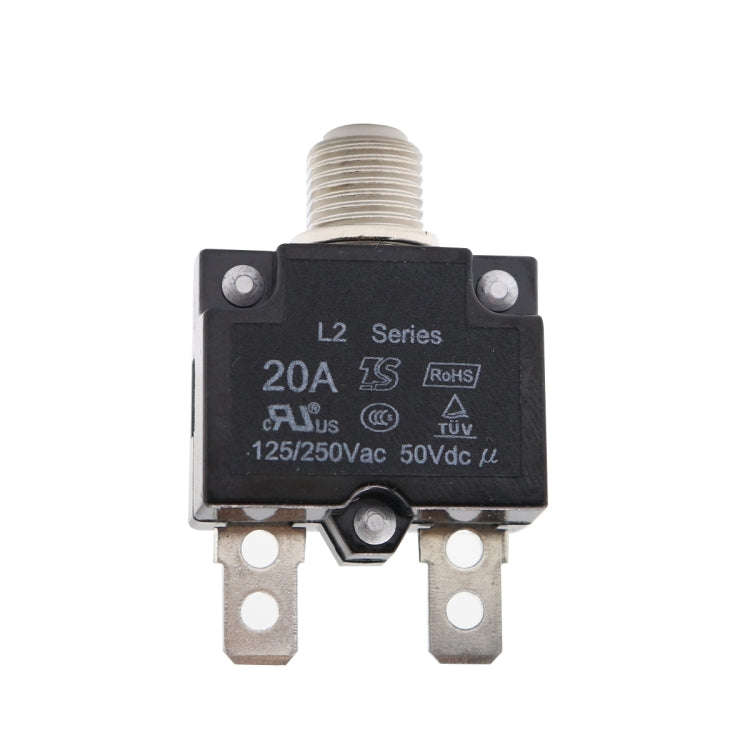 L2 Series 50V Car Overload Protector Manual Reset DC Circuit Breaker with Waterproof Cover, Curre...