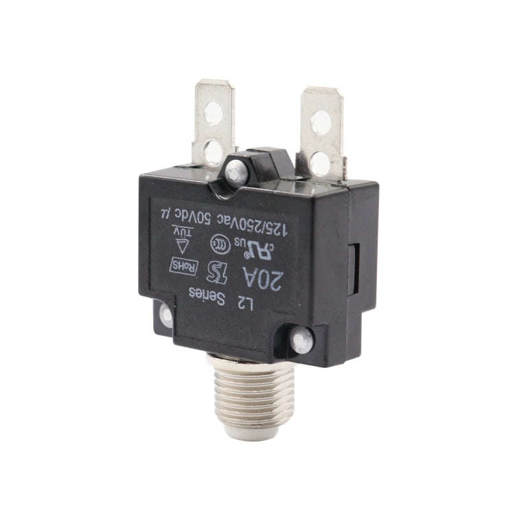 L2 Series 50V Car Overload Protector Manual Reset DC Circuit Breaker with Waterproof Cover, Curre...