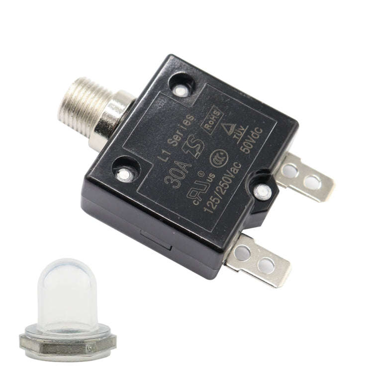 L2 Series 50V Car Overload Protector Manual Reset DC Circuit Breaker with Waterproof Cover, Curre...