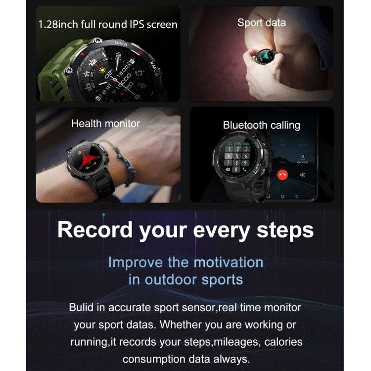 K22 1.28 inch IPS Screen Smart Watch, Support Menstrual Cycle Reminder / Bluetooth Call / Sleep M...