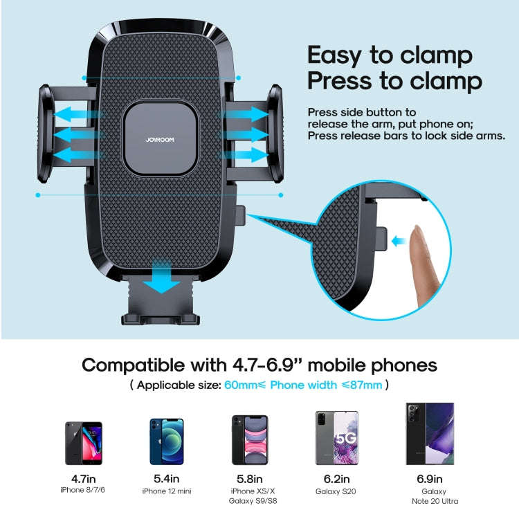 JOYROOM JR-ZS259 360-degree Rotating Stretching Mechanical Dashboard Car Holder for 4.7-6.9 inch ...