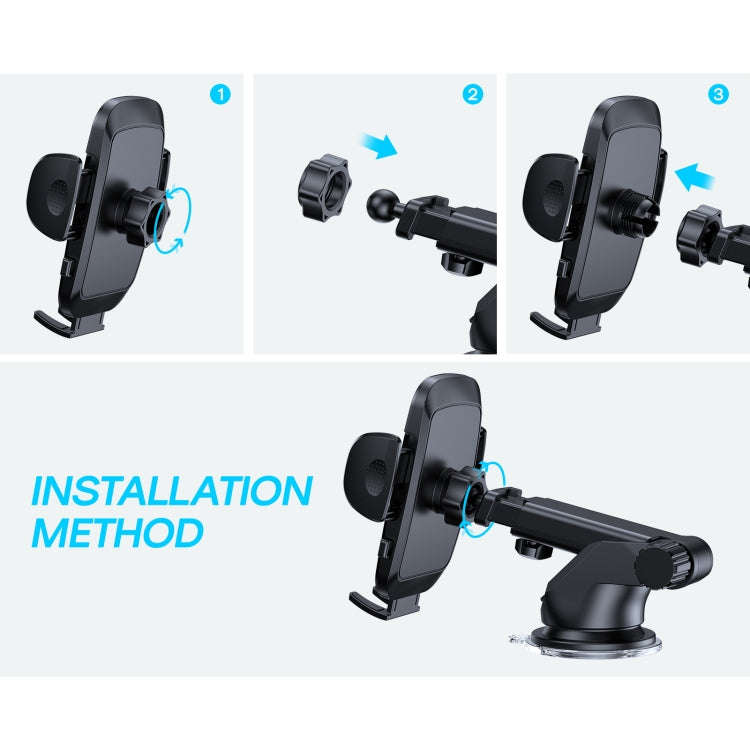 JOYROOM JR-ZS259 360-degree Rotating Stretching Mechanical Dashboard Car Holder for 4.7-6.9 inch ...