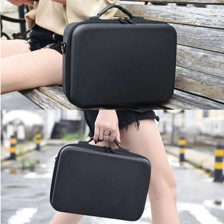 Portable Single Shoulder Storage Travel Carrying PU Cover Case Box for DJI Air 2S(Black + Red Liner)