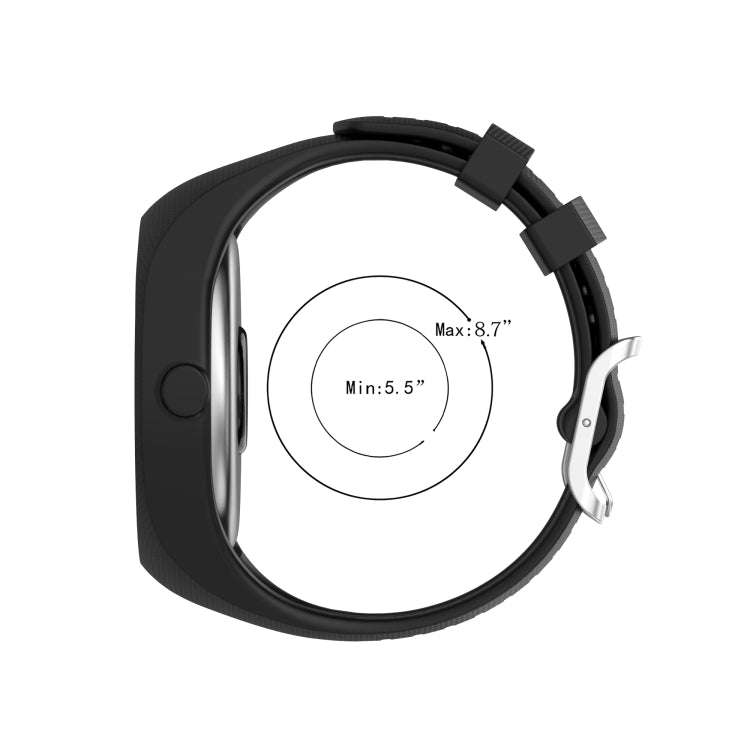 For POLAR M200 Texture Silicone Watch Band, One Size(Black)