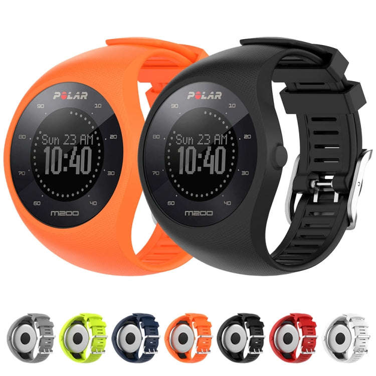For POLAR M200 Texture Silicone Watch Band, One Size(Black)