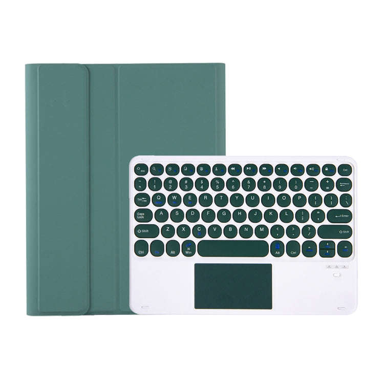 YT102B-A Detachable Candy Color Skin Feel Texture Round Keycap Bluetooth Keyboard Leather Case wi...