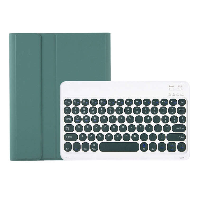 YT11B Detachable Candy Color Skin Feel Texture Round Keycap Bluetooth Keyboard Leather Case For i...