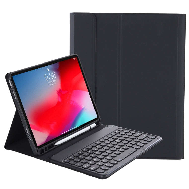 YT102B Detachable Candy Color Skin Feel Texture Round Keycap Bluetooth Keyboard Leather Case For ...